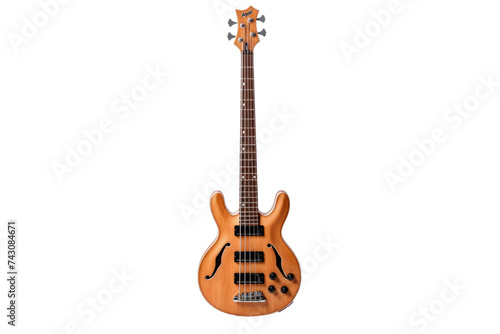 Elegant Electric Bass Guitar Isolated on Black