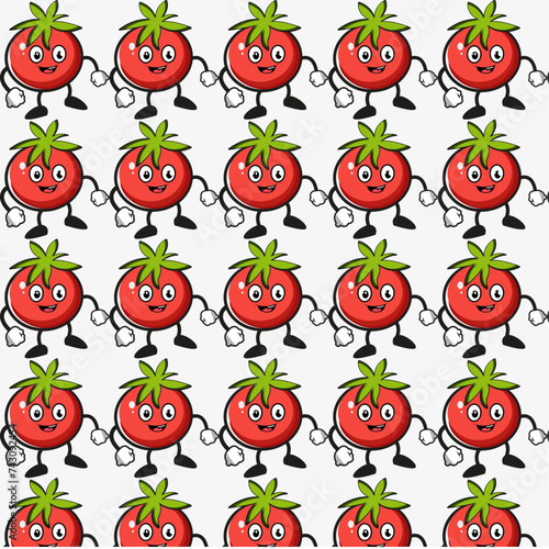  pattern of flat vector tomato