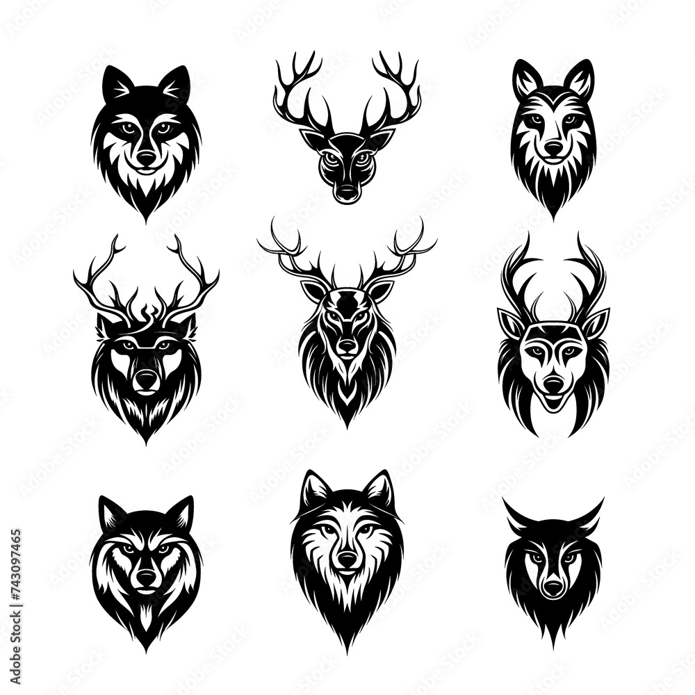 Timeless Elegance: Minimalistic Black and White Vector Art Timeless Elegance: Minimalistic Black and White Vector Art