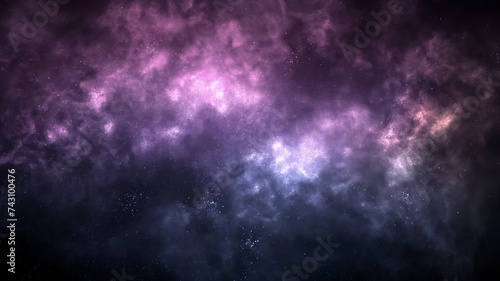 Starry Night Sky with Vibrant Galactic Elements and Cosmic Dust