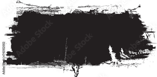 Glitch distorted grange shape . Noise grungy logo . Trendy defect error shapes . Glitched frame .Grunge textured . Distressed effect .Vector shapes