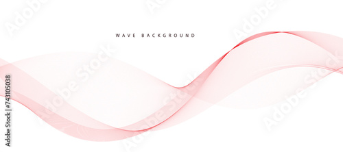 Abstract background with red wavy lines