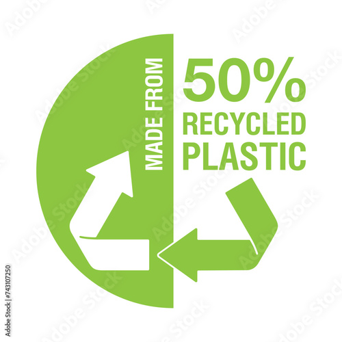 Green badge - made from 50 recycled plastic