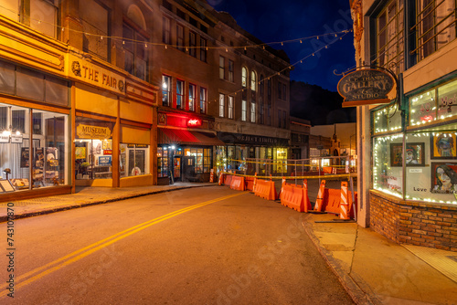 Bisbee, a historical mining town in South-Eastern Arizona, America, USA. A small fire burned two buildings on main street, February 14, 2024.