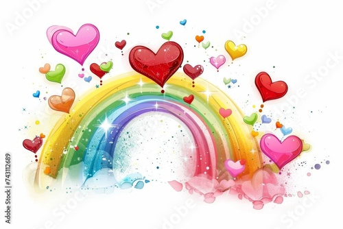 LGBTQ Pride gentle. Rainbow maroon colorful recruit diversity Flag. Gradient motley colored lgbtq+ lane LGBT rights parade festival lgbtq+ poets pride community equality photo