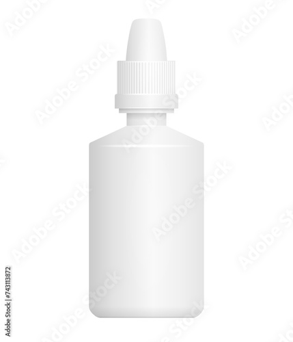Nasal spray mock-up - white bottle with dispenser