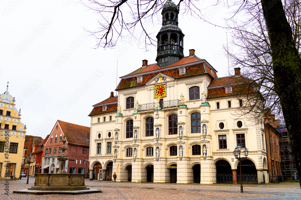 the historic town hall of lueneburg germany