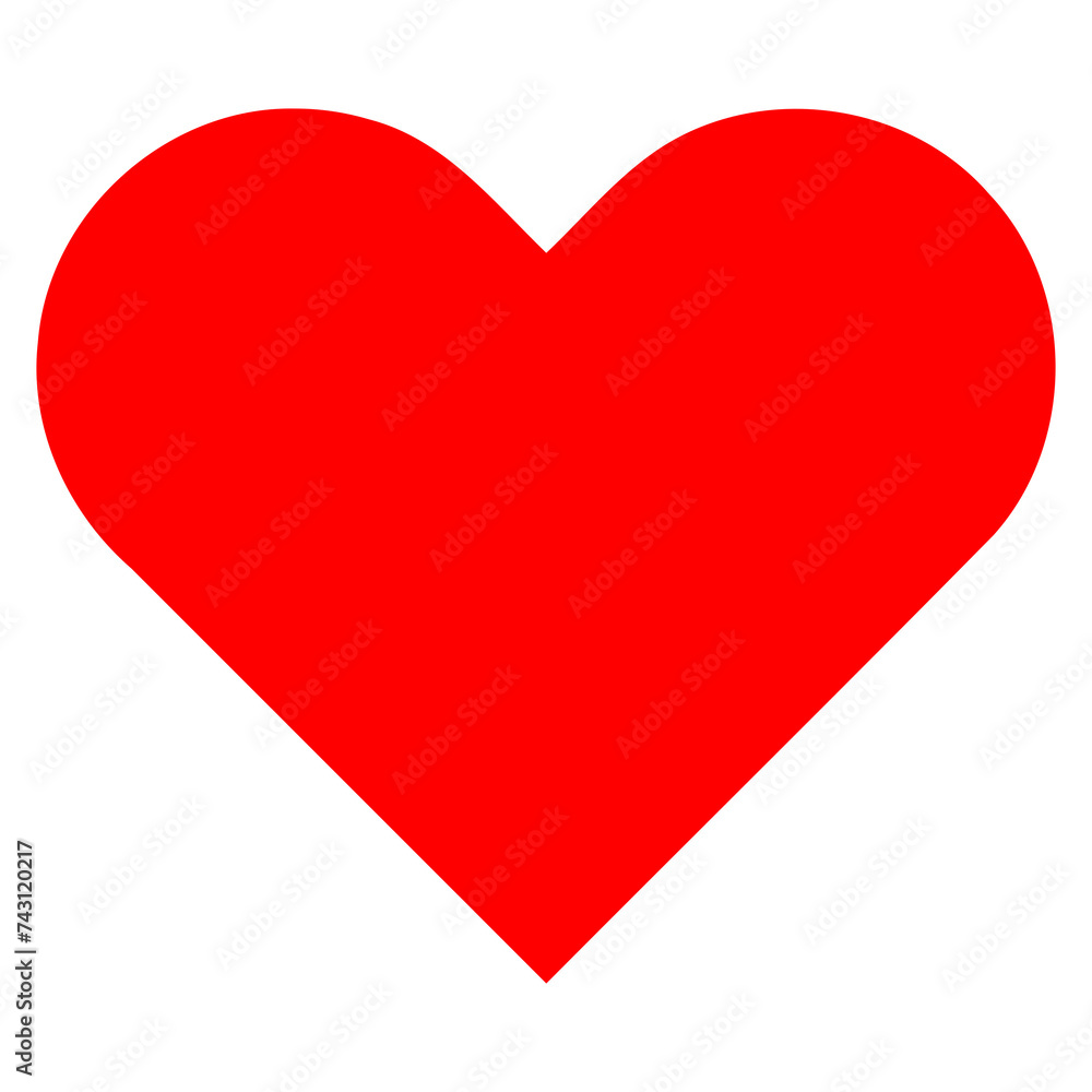 Transparent PNG of a simple red hearts playing card symbol. One out a set of four playing card suits - obrazy, fototapety, plakaty 