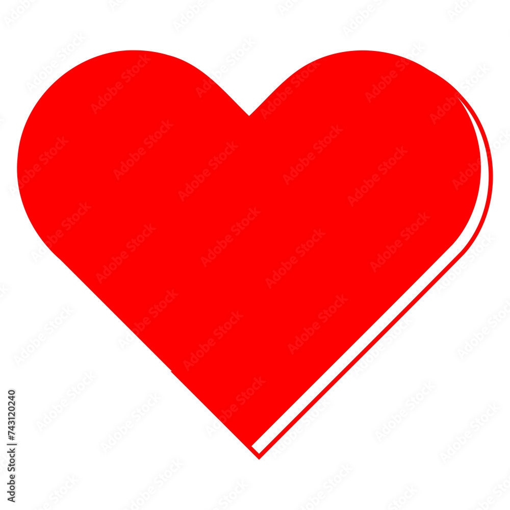 Transparent PNG of a red hearts playing card symbol with a red outline. One out a set of four playing card suits Transparent PNG of a red hearts playing card symbol with a red outline. One out a set of four playing card suits