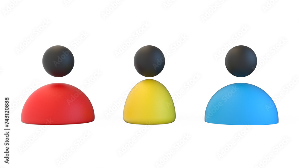 3d render employee people avatar icon user profile picture symbol 3d render employee people avatar icon user profile picture symbol