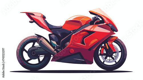 Elegant motorcycle icon cartoon flat vector illustration