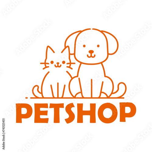 logo petshop cat and dog