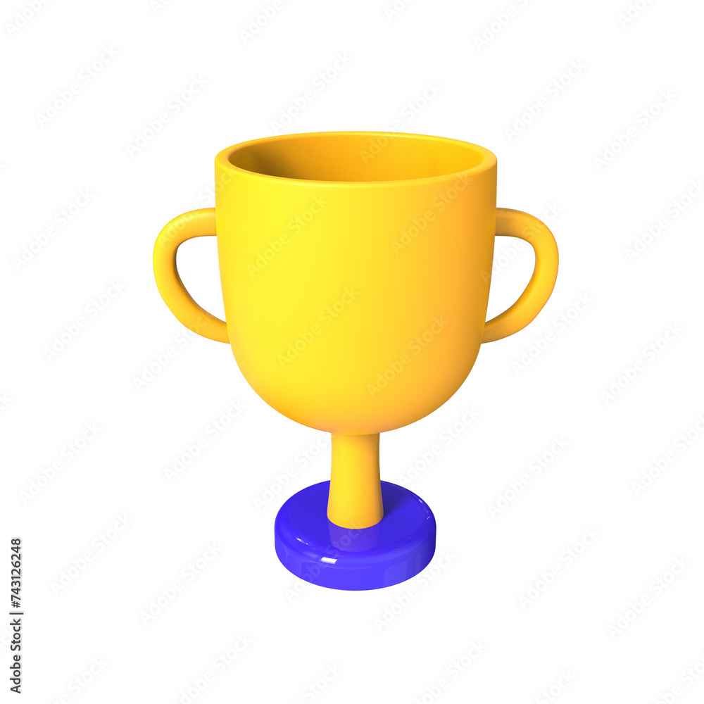 3d render trophy cup for championsip winner success isolated illustration 3d render trophy cup for championsip winner success isolated illustration