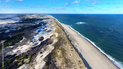 Cape Cod National Seashore Dunes and Ocean Aerial