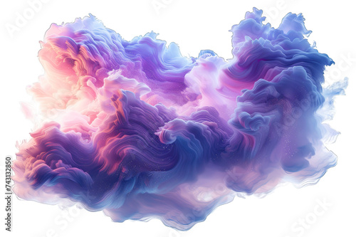 Sky nebula isolated on transparent background generative 