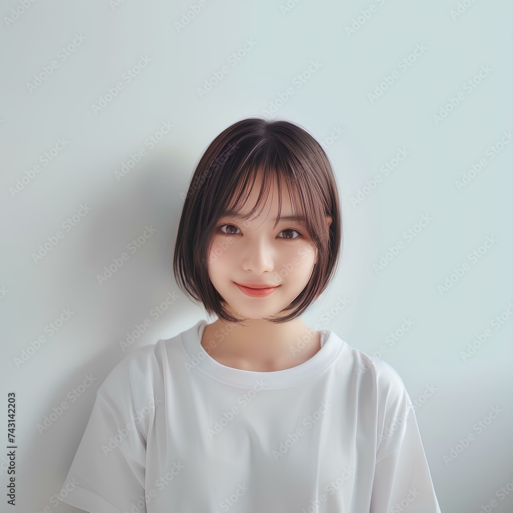 10代の微笑む美しい女性 10代の微笑む美しい女性