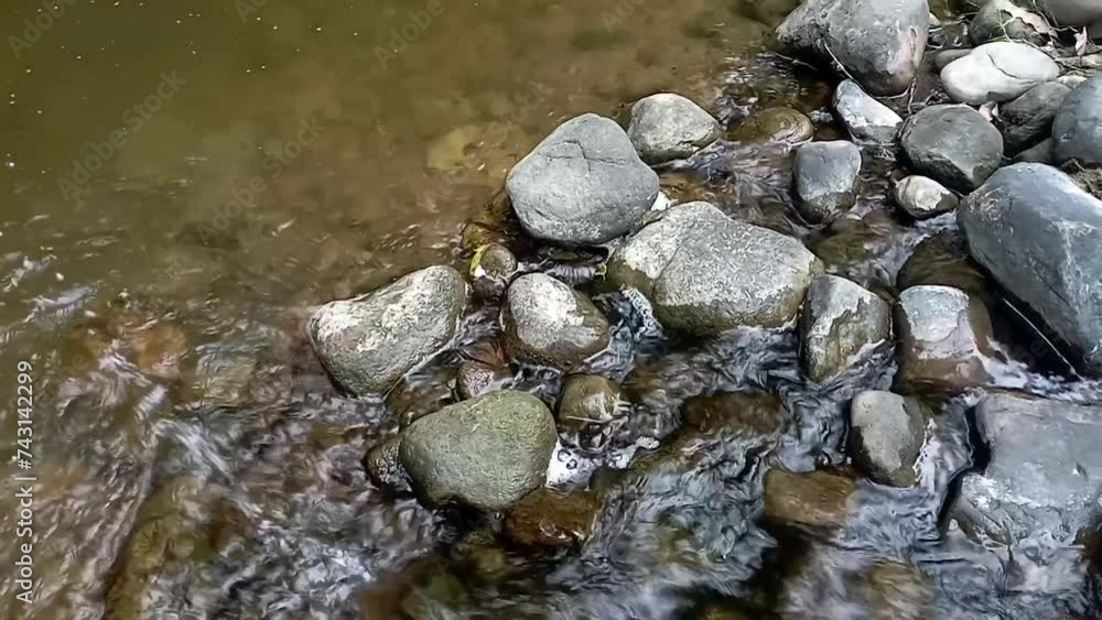 Clear water flow at the river. Clear water flow at the river.