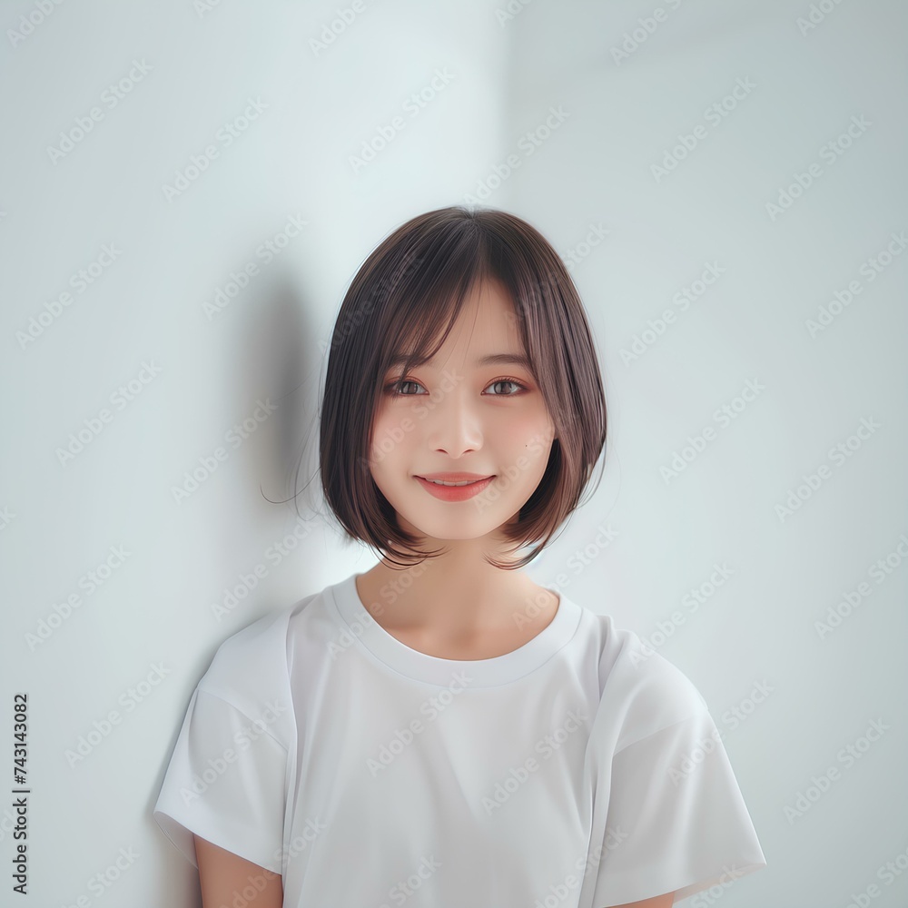 10代の微笑む美しい女性 10代の微笑む美しい女性