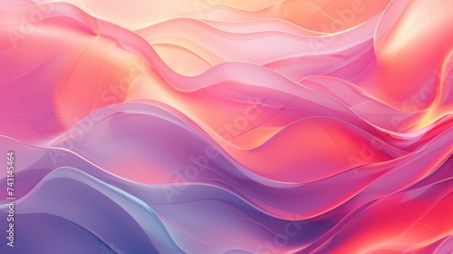 Abstract wavy design with a blend of red, beige, and blue hues, ideal for backgrounds or wallpapers.