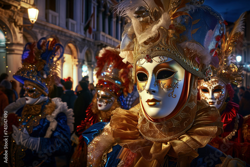 Venetian Masquerade Parade, Dazzling Night of Carnival © Svetlana