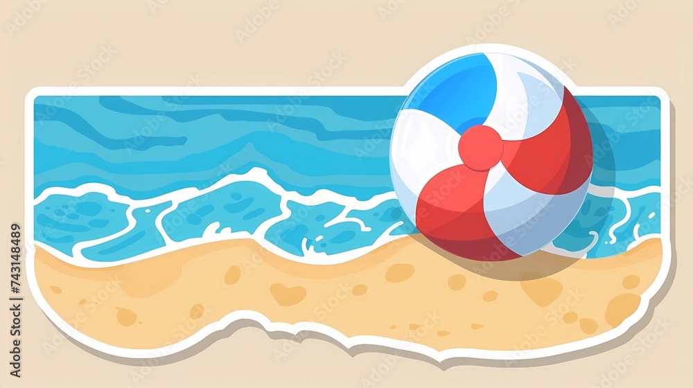 Obraz premium a postcard for a beach holiday, an advertising brochure of a seaside resort, summer, sun, sea, ocean