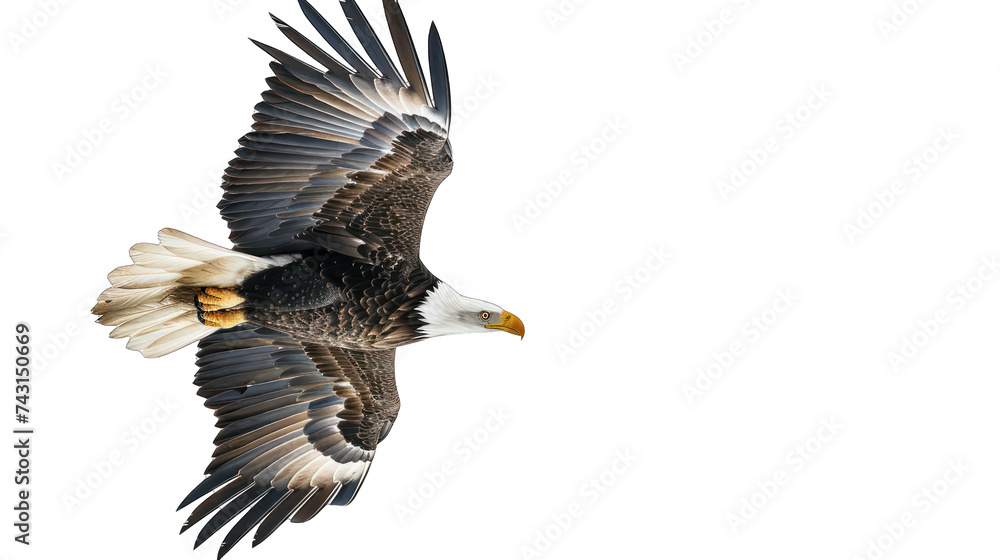 A Bald Eagle flying isolated on transparent background A Bald Eagle flying isolated on transparent background