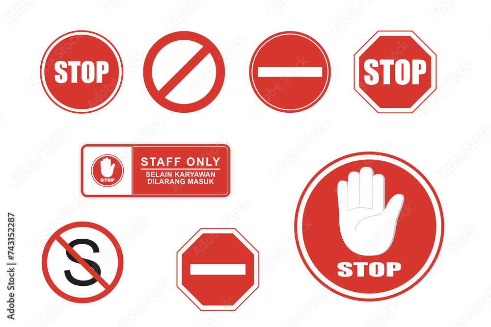 vector logo icon stop vector design vector logo icon stop vector design