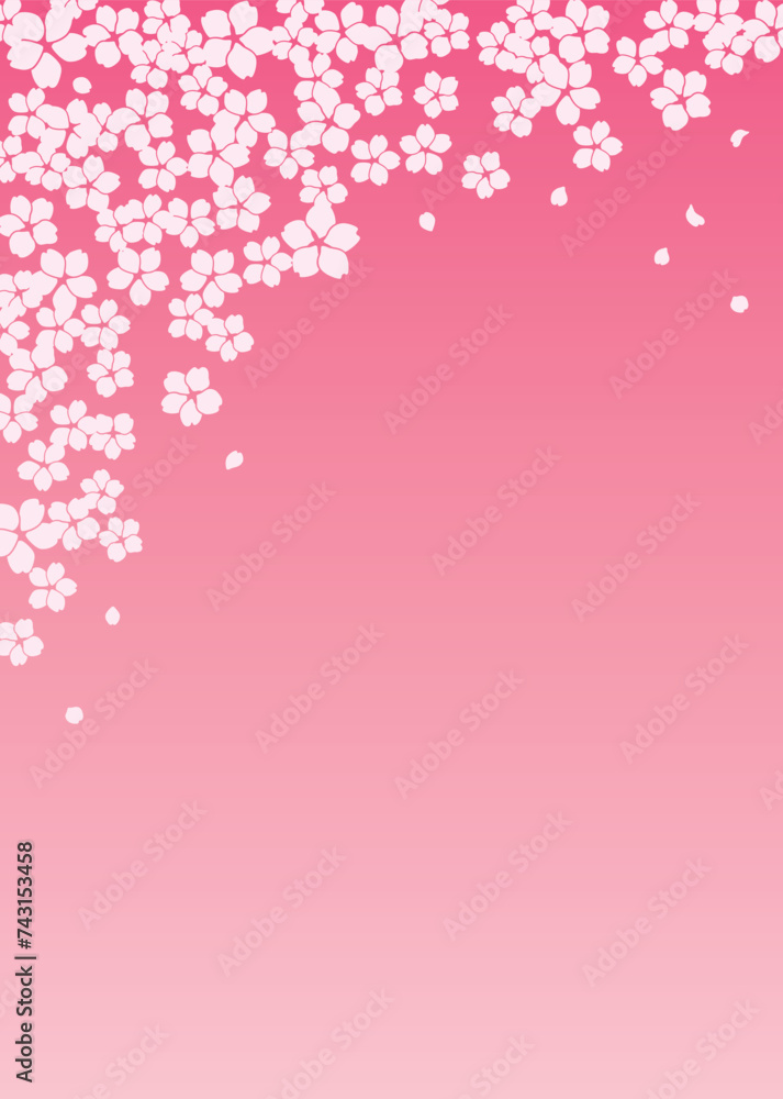 桜をモチーフにした春の背景イラスト素材 桜をモチーフにした春の背景イラスト素材