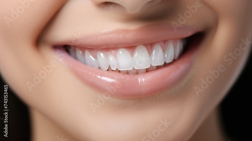 Close-up Of Young Woman Wearing Clear Invisible Orthodontics.   