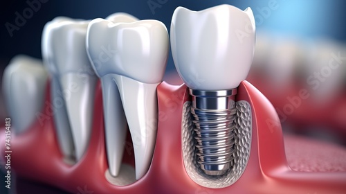 Dental implant model.