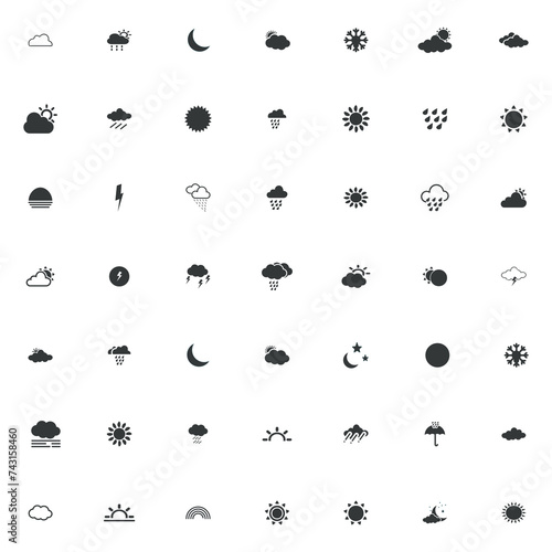 Weather Set Of icons Best Vector EPS file © Muhammad Abbas