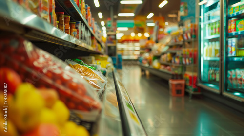 Grocery shelves in the store © DB Media