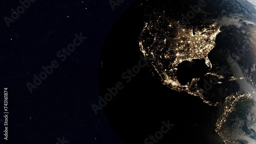 A Nighttime View of North America from Space