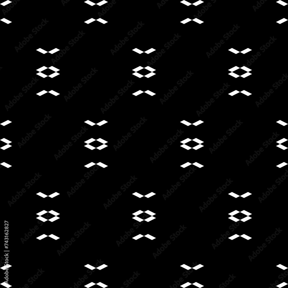 Fototapeta premium Seamless pattern. Geometric backdrop. Folk wallpaper. Parallelograms ornament. Simple shapes background. Ethnic motif. Digital paper, textile print, web design, abstract illustration. Vector artwork.