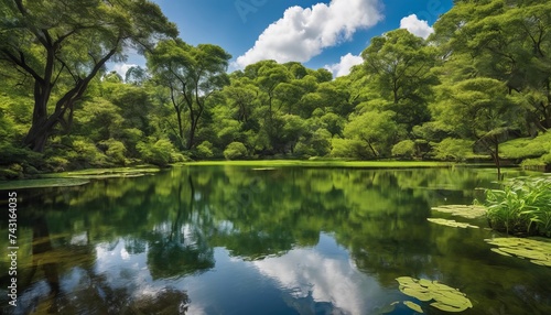 lake  meditation  trees  nature  flora  tranquility  pond  atmosphere  greenery  reflection  flowers  serenity  oasis  seclusion  water  sky