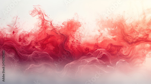 Abstract light background with red wave