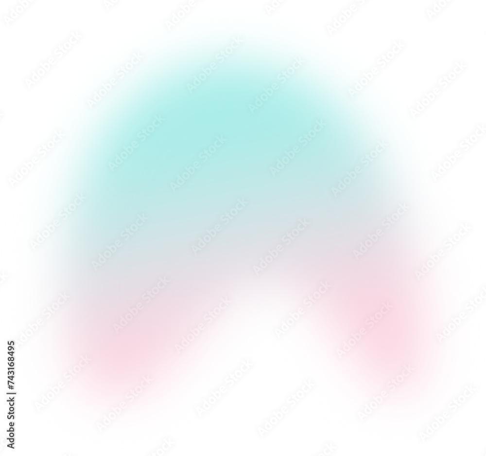 Fototapeta premium Abstract gradient transparent blur. Pink and Turquoise Gradient blob shape design element