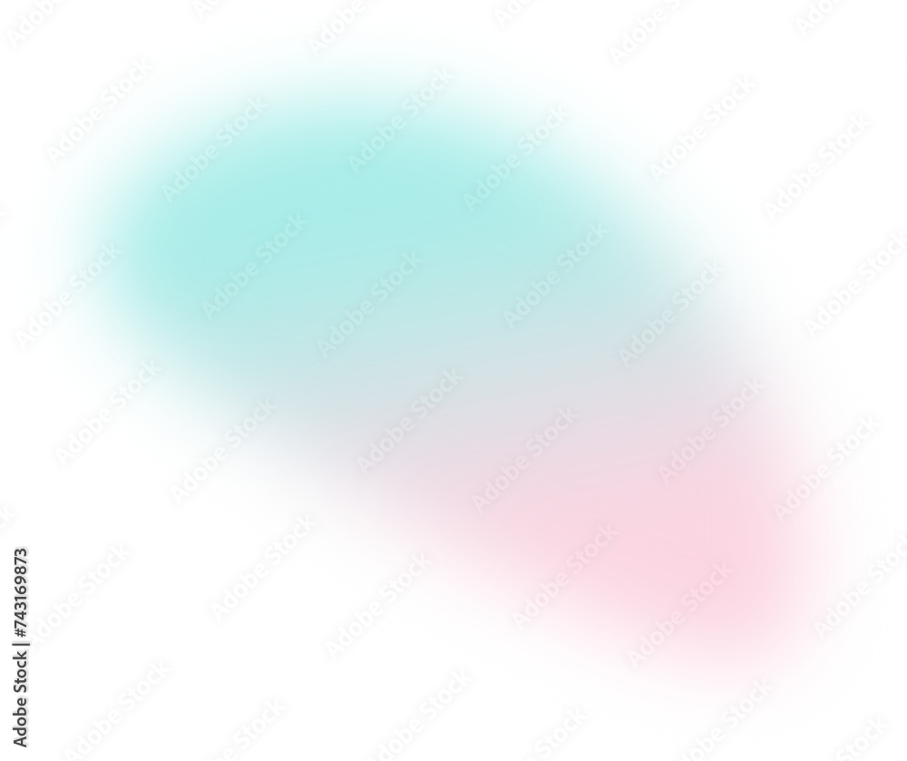 Fototapeta premium Abstract gradient transparent blur. Pink and Turquoise Gradient blob shape design element
