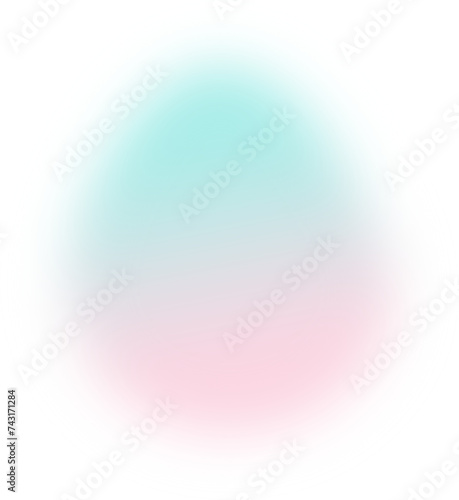 Abstract gradient transparent blur. Pink and Turquoise Gradient blob shape design element