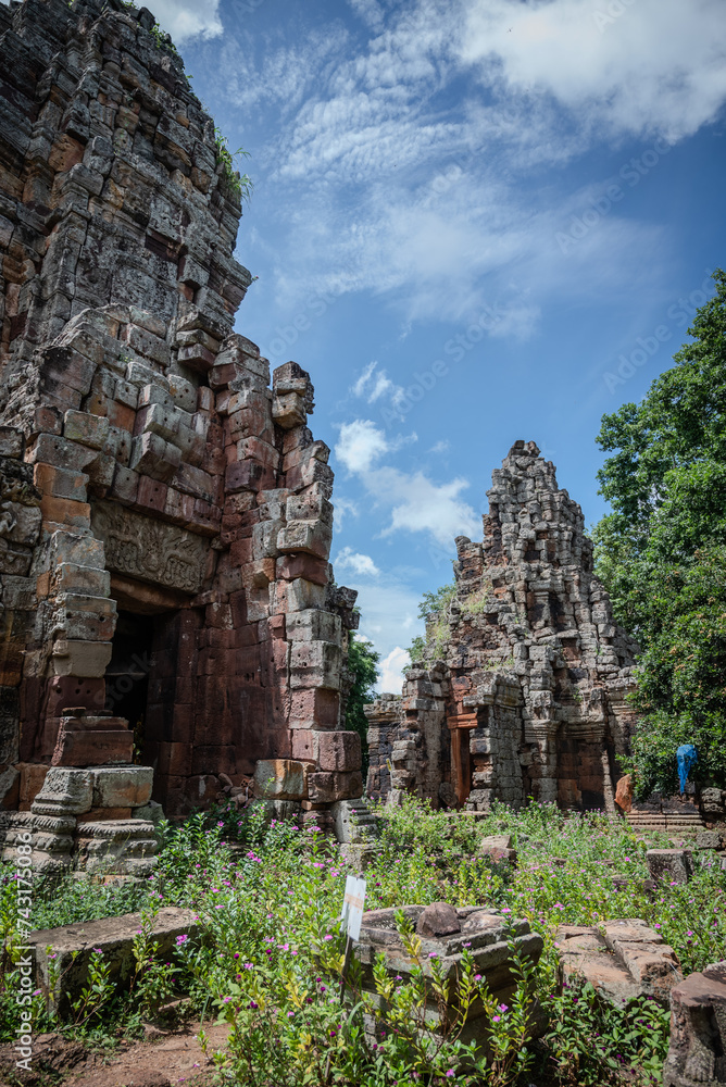Banan temple towers in Battambang, Cambodia