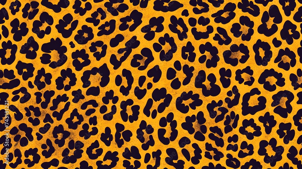 Leopard Cheetah skin seamless pattern, vector. Stylized Spotted Leopard Skin Background for Fashion, Print, Wallpaper, Fabric. 