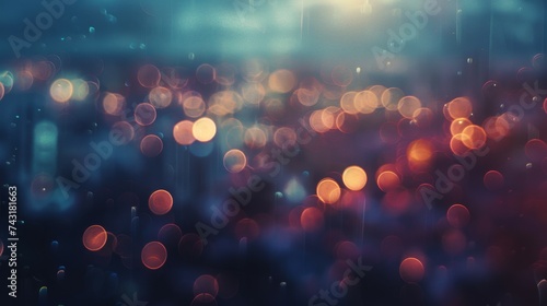 Superhero Woozie in an Abstract Background with Blurred Motion and Light Bokeh in Blue Red Colors
