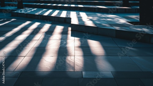 Superhero Woozie in an Abstract Architectural Background with Enhanced Elements of Shadows and Light Creating a Pattern