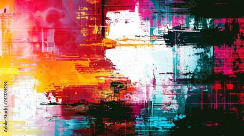 Abstract Background with High Contrast and Colorful Art in a Digital Vibrant Texture