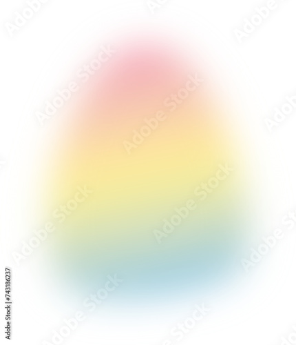 Abstract pink yellow blue gradient transparent blur. Colorful gradient blob shape design element
