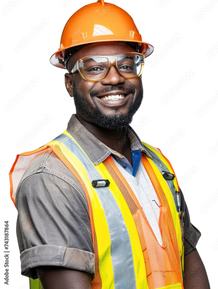 Construction labour in transparent background Construction labour in transparent background