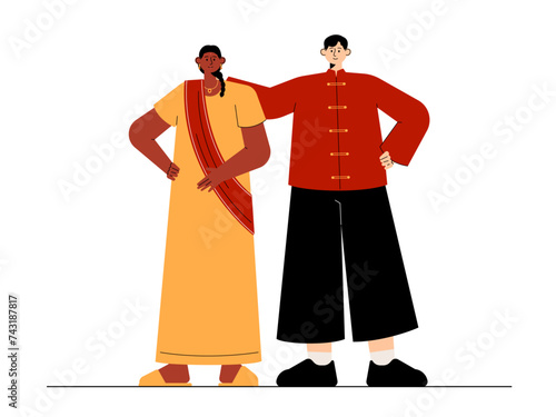 Social diversity vector illustration.