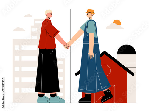 Social diversity vector illustration.