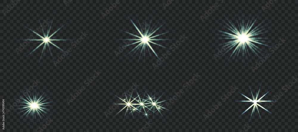Abstract background with stars. Set of light effects. A flash of warm light, a star on a transparent background. Sun, summer. light sunlight. Vector Abstract background with stars. Set of light effects. A flash of warm light, a star on a transparent background. Sun, summer. light sunlight. Vector