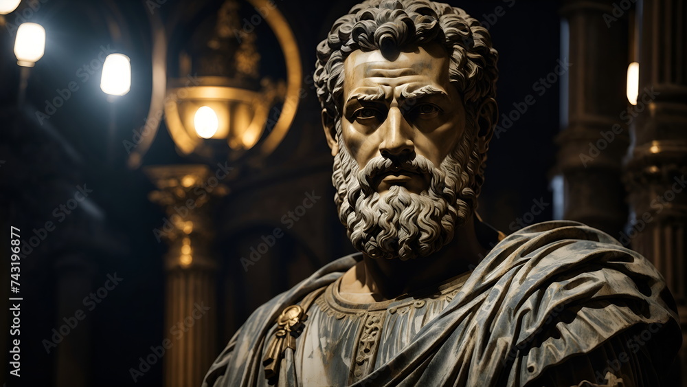 Fototapeta premium Concept Art of Plato. A Journey Through History and Philosophy.